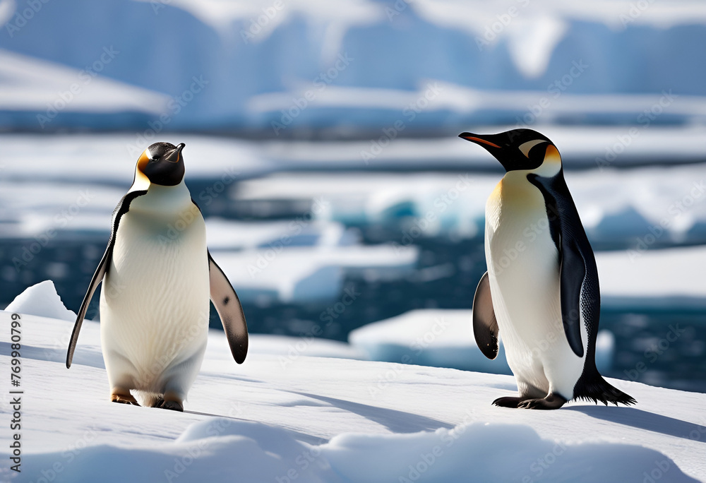 Fototapeta premium Penguins on an iceberg