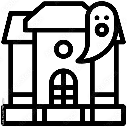 ghost, horror, fantasy, halloween, haunted, house Icon