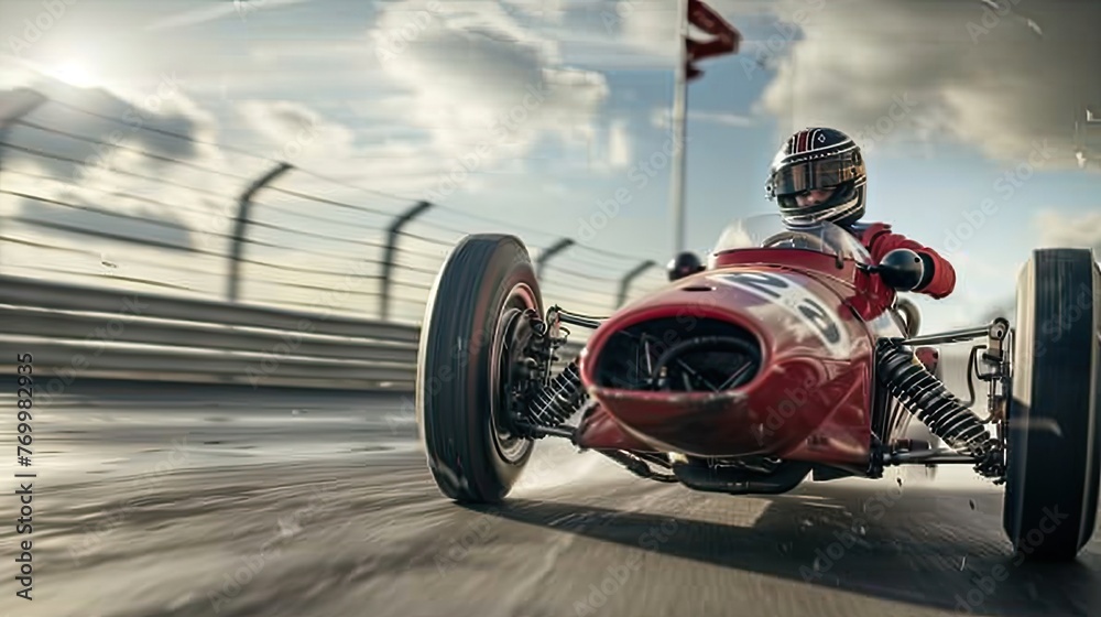 Witness the thrill as a 5-year-old boy races a Formula 1 car, embodying ...