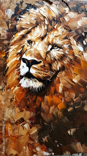 painted lion