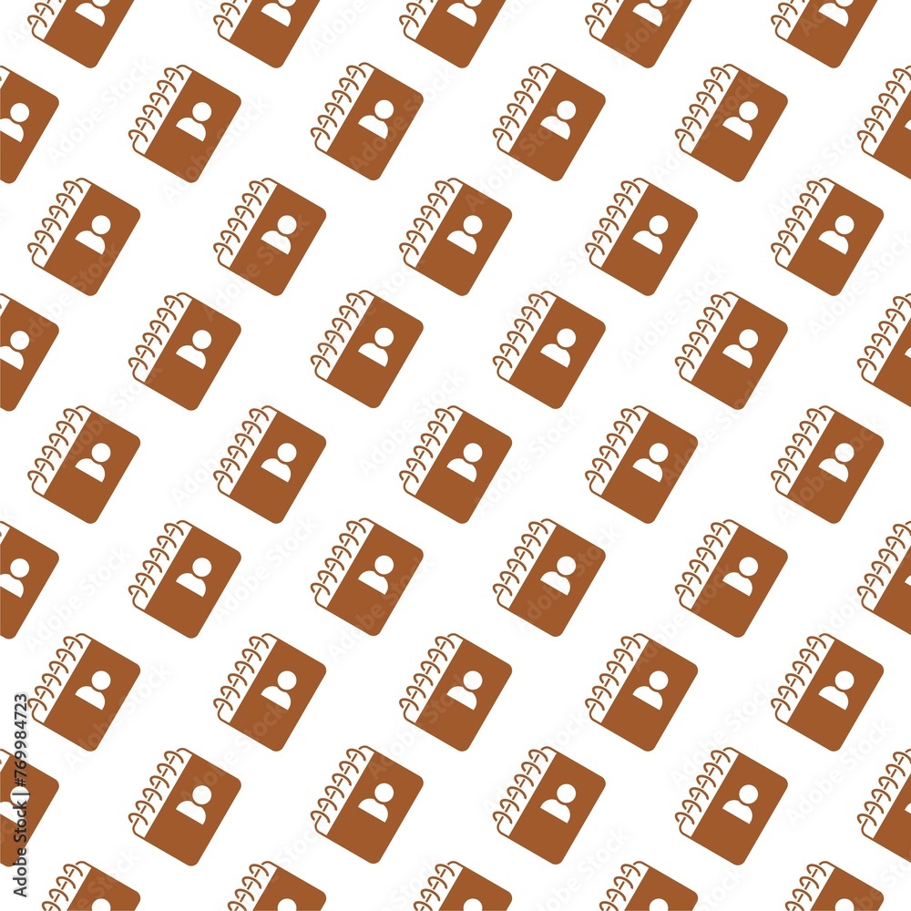Address Book Icon seamless pattern isolated on white background Address Book Icon seamless pattern isolated on white background