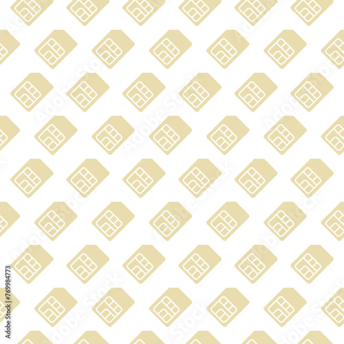 Sim card icon seamless pattern