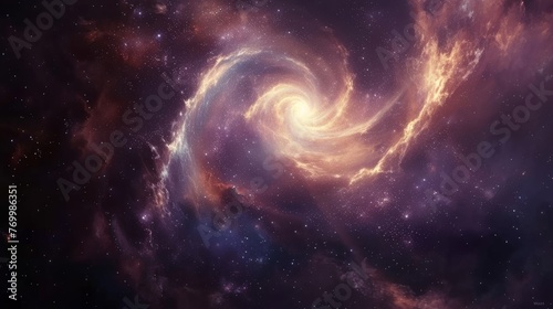 Galactic Spiral Galaxy Core - Celestial Splendor: Captivating Display of Cosmic Majesty, Drawing Viewers into the Immensity and Mystery of the Expansive Universe