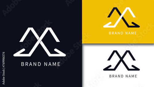 MV Letter logo vector ,MV Heel Logo , MV logotype