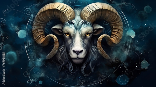 Twelve zodiacs concept. Horoscope Capricornus zodiac sign