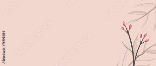 background 3d render flowers with soft colors, pastel colors, floral art background template