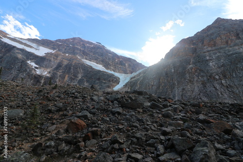 The famous Angel Glacier of Mount Edith Cavell 
