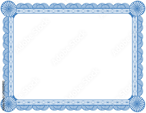 Certificate Border, cyan