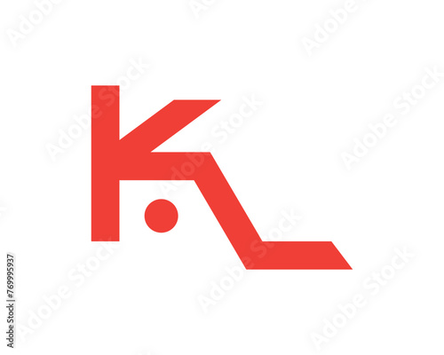 Letter kl vector logo template design.  photo