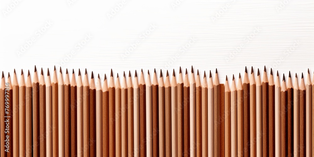 Brown thin pencil strokes on white background pattern