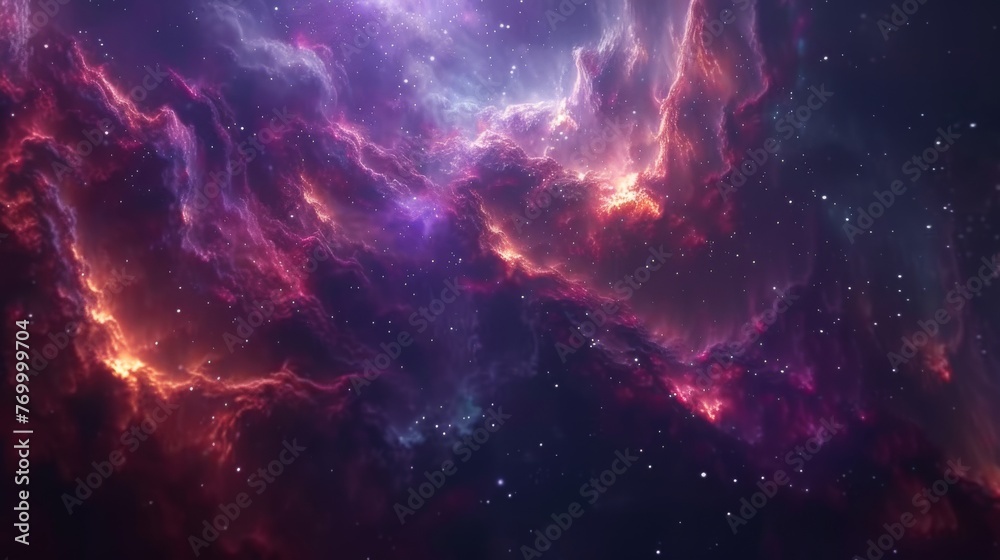 Majestic Nebula Illumination - Cosmic Artwork: Breathtaking Showcase of Celestial Beauty, Immortalizing the Enigmatic Splendor of the Cosmos