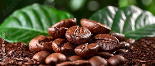  A mound of coffee beans piled high