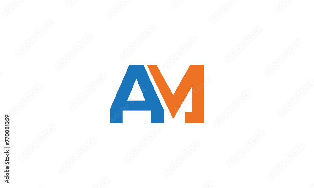 Intial Modern AM Latter Logo Template vector Intial Modern AM Latter Logo Template vector