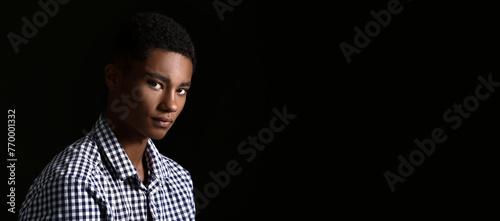 Sad African-American teenag...