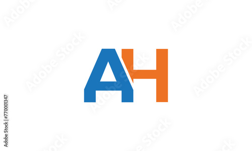 Intial Modern AH Latter Logo Template vector