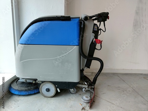 professional floor cleaning machine stopped