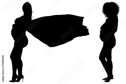 silueta, embarazada, prenatal, amor, gestacion, silueta, vector, embarazo, mujer, familia, ilustracion