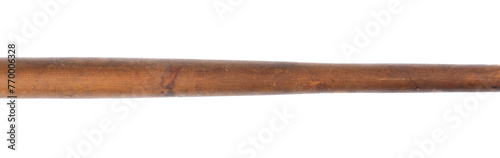 old wooden baton isolated on white background