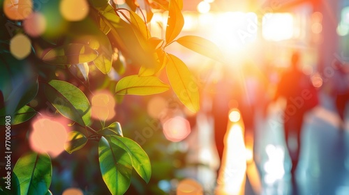 Blurry Tree With Leaves