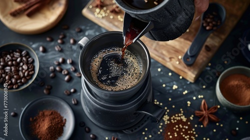 Person Pouring Coffee Into Cup