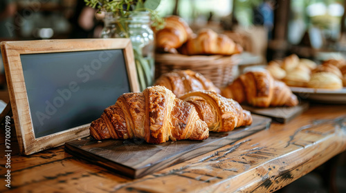 Croissants and Coffee on Table