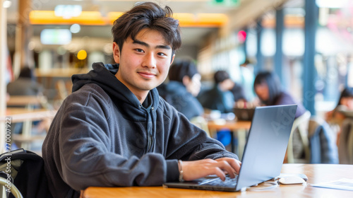 Man Working on Laptop