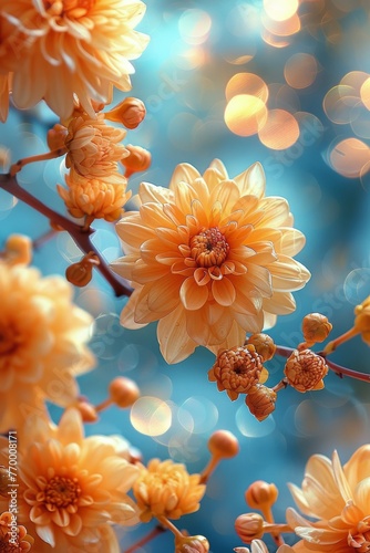 Cluster of Flowers on Branch