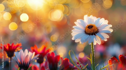 White Daisies Blooming in Field