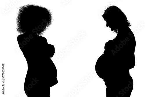 silueta, embarazada, prenatal, amor, gestacion, silueta, vector, embarazo, mujer, familia, ilustracion