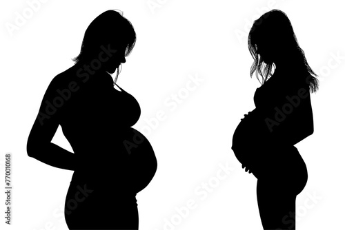 silueta, embarazada, prenatal, amor, gestacion, silueta, vector, embarazo, mujer, familia, ilustracion