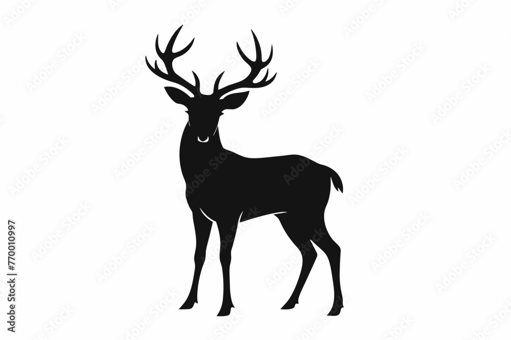 Obraz premium silhouette vector design of a Deer