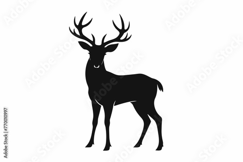 silhouette vector design of a Deer 
