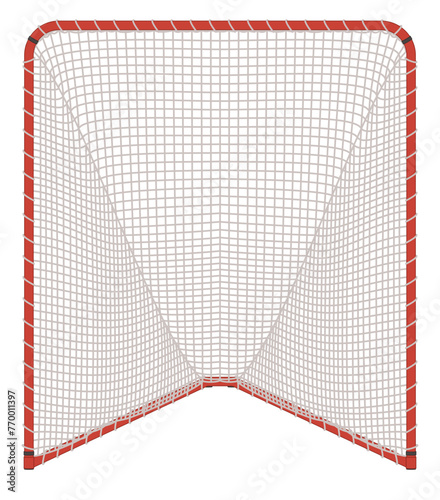 lacrosse, goal with net isolated on a white background