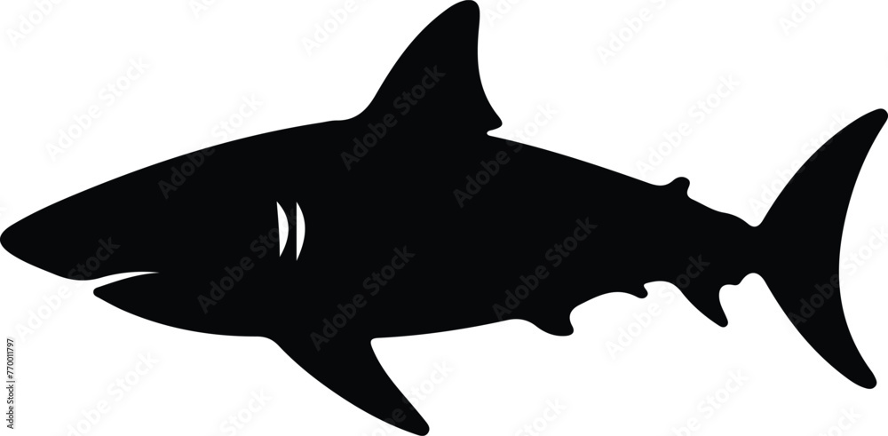 bull shark silhouette bull shark silhouette