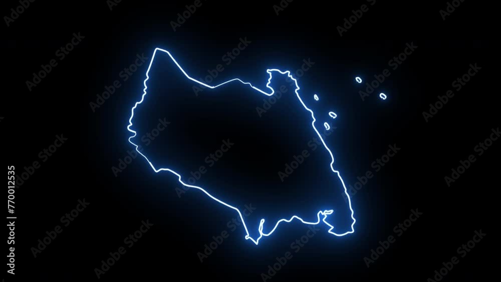 map of Johor Bahru in malaysia with glowing neon effect map of Johor Bahru in malaysia with glowing neon effect