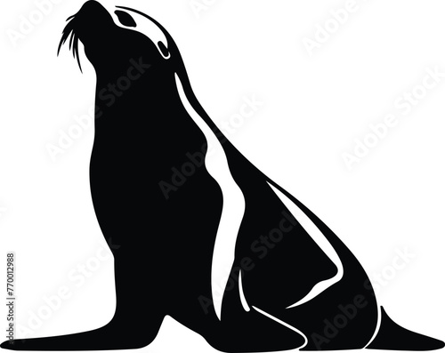 California sea lion silhouette