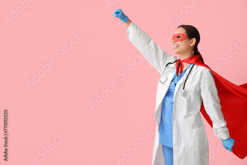 Young female doctor in supe...