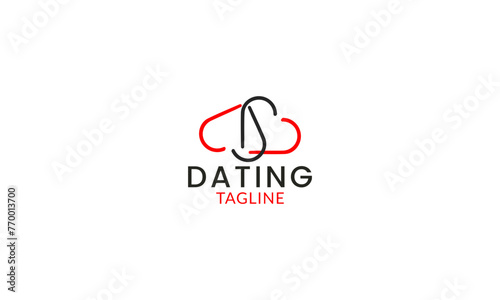 cREATIVE Dating logo design. Vector illustration.