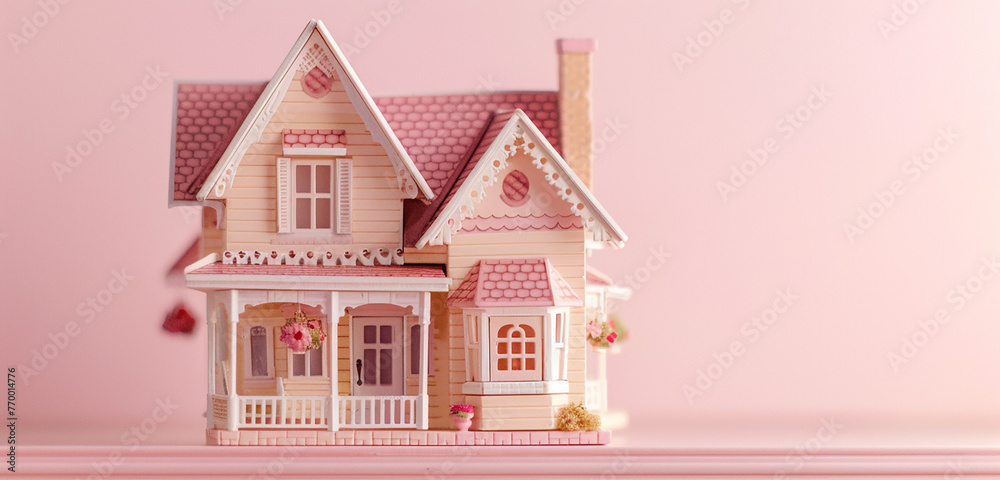 toy house on a white background