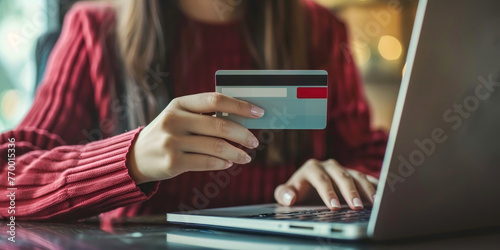 A young woman making financ...