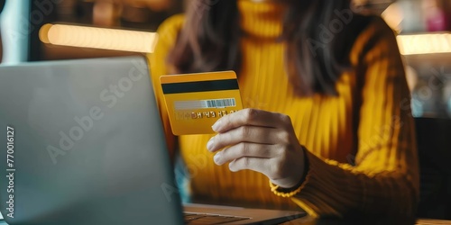 A young woman making financ...
