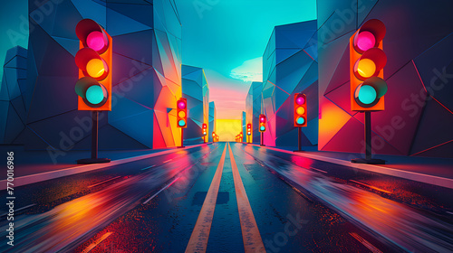 Abstract Traffic Lights: Dynamic Flow