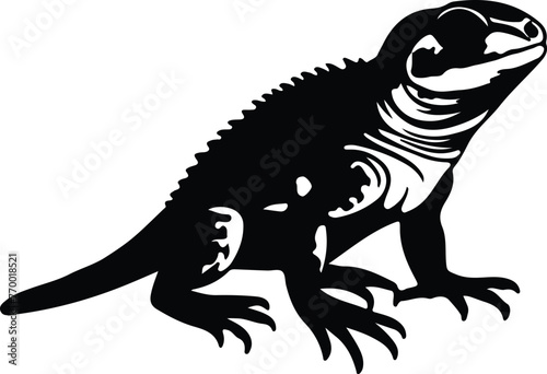 collared lizard silhouette