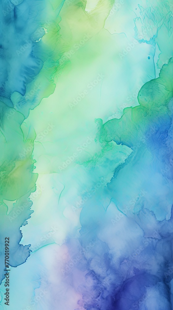 Indigo Coral Lime abstract watercolor paint background barely noticeable with liquid fluid texture for background, banner with copy space and blank text area