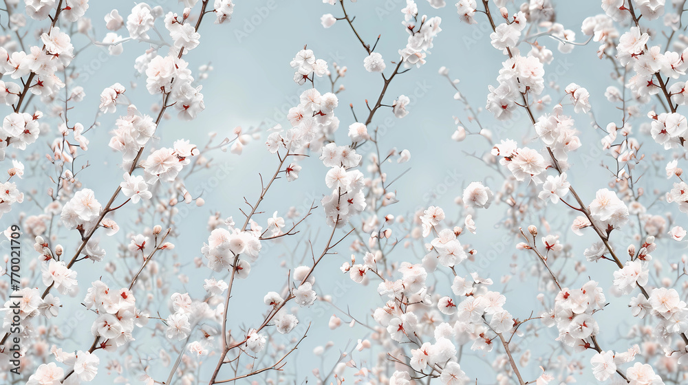elegant pattern showcasing delicate cherry blossom