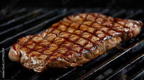 Steak Grilling on Grill