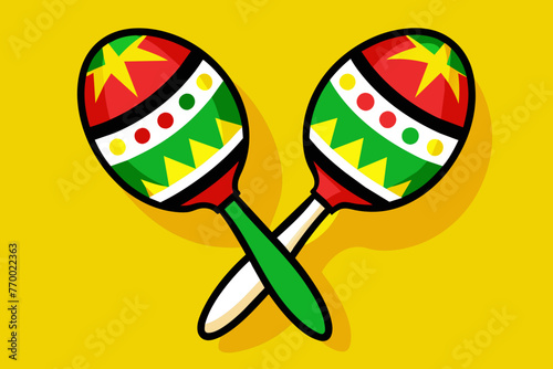 Cinco de Mayo Maracas Vector