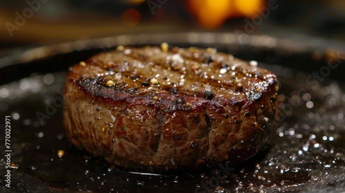 Steak on Frying Pan
