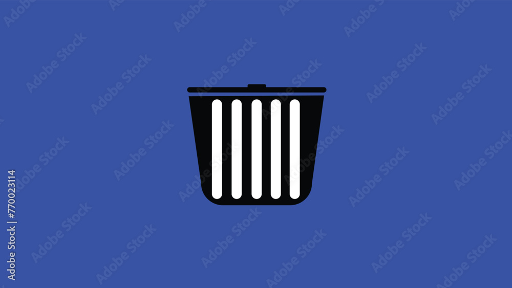 Dust bin art illustration,Trash bin flat icon. Single high quality outline symbol for web design. Dust bin art illustration,Trash bin flat icon. Single high quality outline symbol for web design.