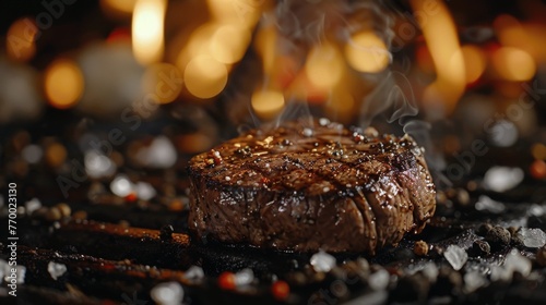 Steak Grilling on Grill